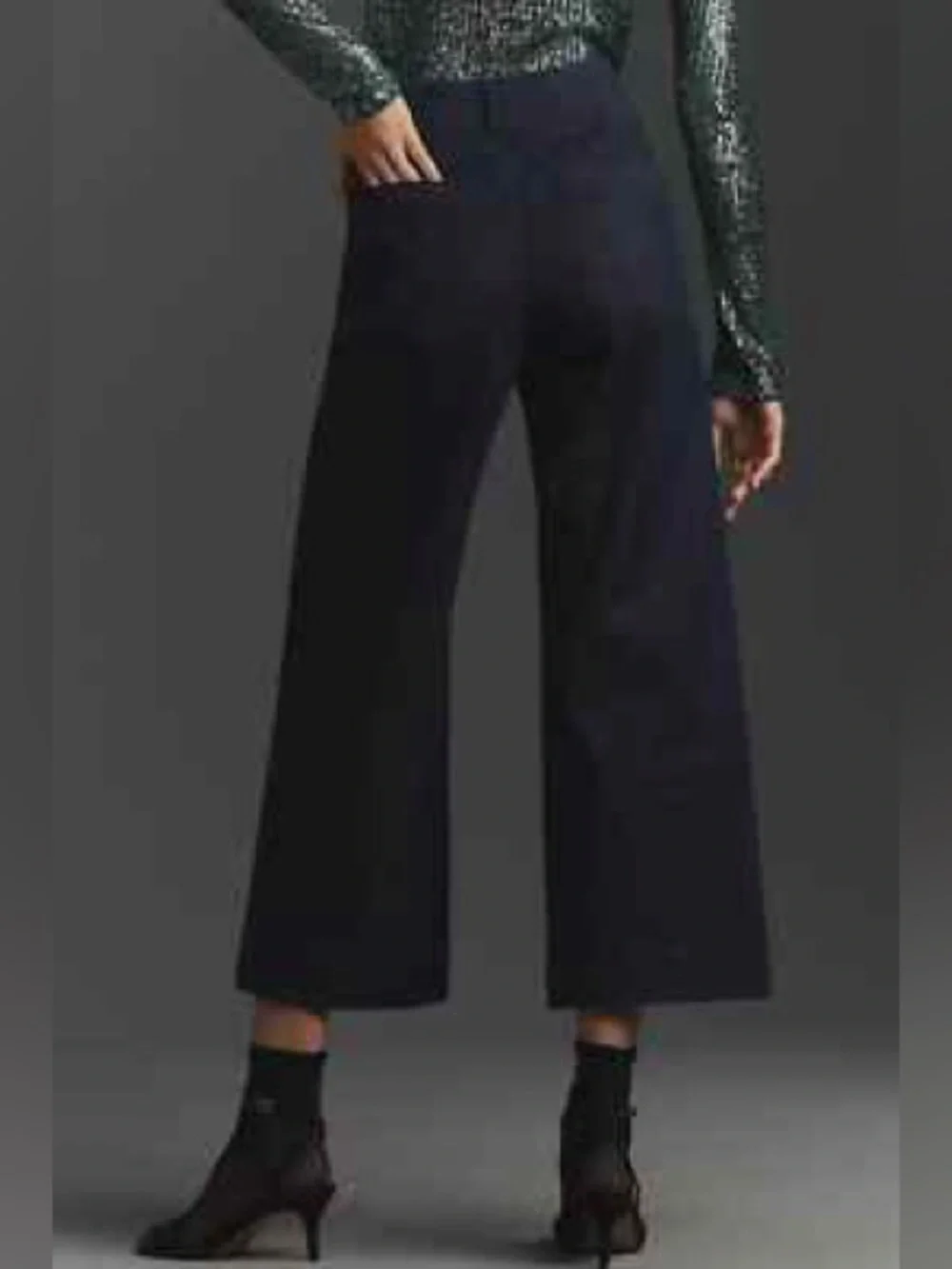 Maeve by Anthropologie The Colette Sparkle Wide Cropped Pants - Picture 12 of 13